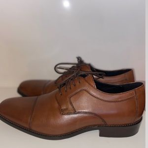 J. Murphy by Johnston & Murphy Novick Brown Cap Toe Lace Up Shoes